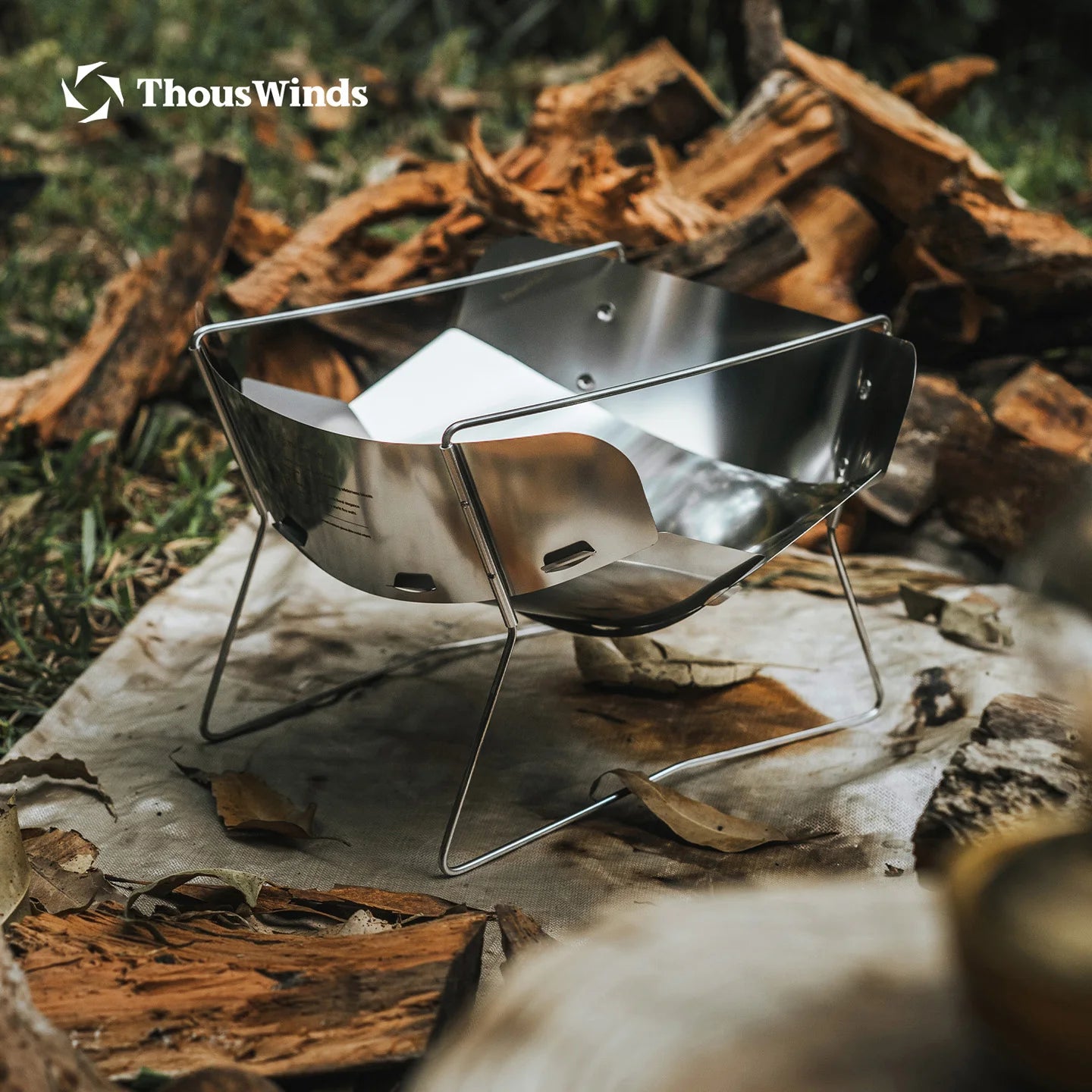 Ultralight Folding Fire Pit Grill – Portable Wood Burning Camp Stove for Outdoor Camping, BBQ Rack with Bonus Grate