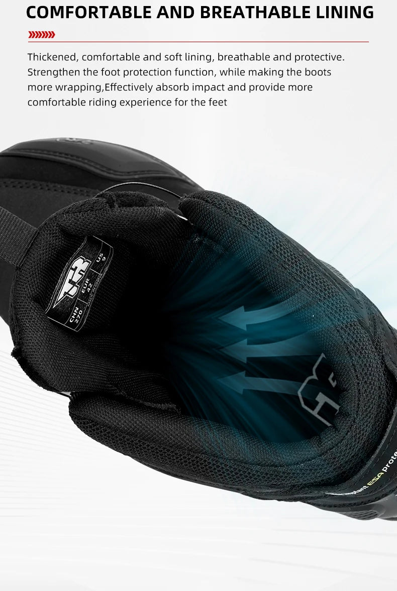 TR Motorcycle Shoes Men Motorcycle Boots Breathable Riding Boots Four Seasons Women Waterproof Moto Racing Shoes Cross-country