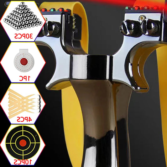 Professional Hunting Slingshot Tirachinas With Level High Precision Instrument For Outdoor Catapult Balls Laser Aiming Shooting