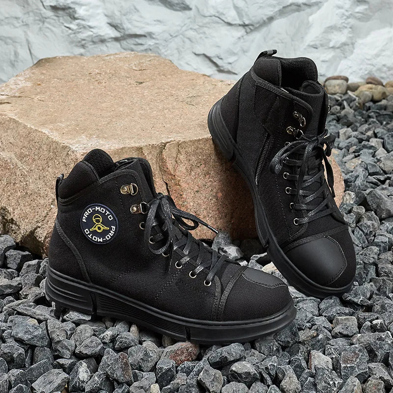 Motorcycle Shoes Men Water Proof Riding Boots Casual Flat Shoes Anti-collision Protection for Outdoor Cycling Sports Sneakers