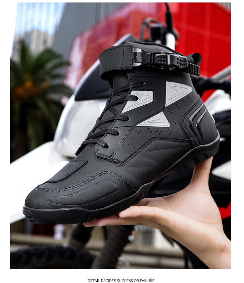 Men Motorcycle Boots New High Quality TPU Protection Men's Motorcycle Shoes Non-slip Breathable Motorbike Riding Boot