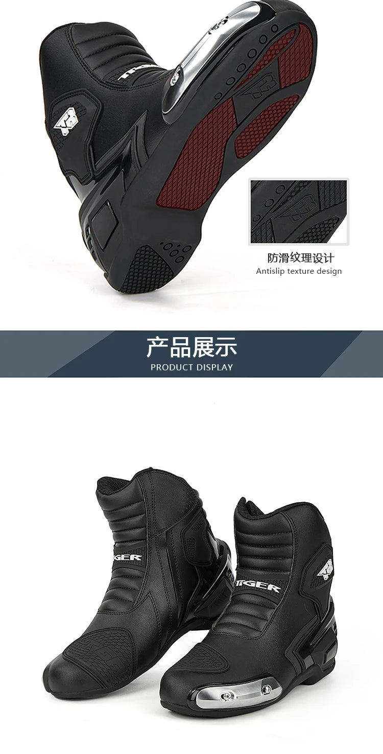 Motorcycle Boots Men Racing Shoes Motorcyclist Boots Off-road Anti-slip Four Seasons Cycling Protective Gear Motocross Boots