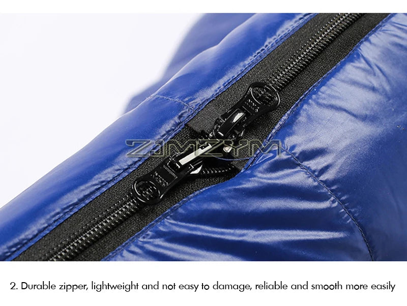 Down Mummy Sleeping Bag for Backpacking, Camping, Waterproof Portable Sleeping Bag, Zip Together for 2 Person Sleeping Bag