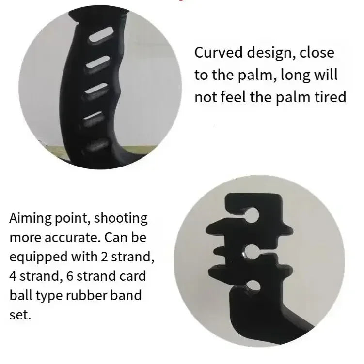 Powerful Fishing Slingshot with Wrist Rest Outdoor Hunting All-metal Material Sling Shot Large Catapult for Fishing and Ball