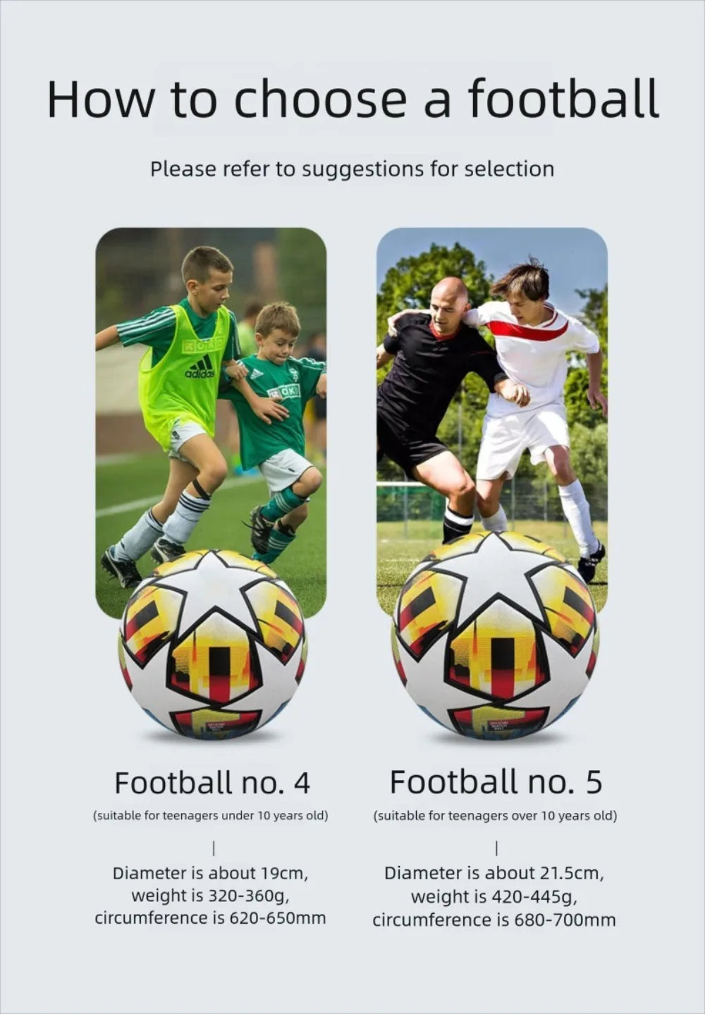 High Quality Standard Size 5 Soccer Ball Professional Seamless League Match Balls PU Material Children's Football School