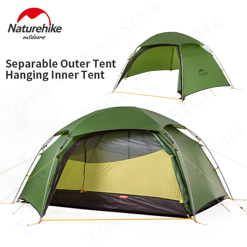 Naturehike 15D Cloud Peak Camping Tent Outdoor Camping Ultralight 2 Persons 15D Silicone 4 Seasons Hiking Tent With Free Mat