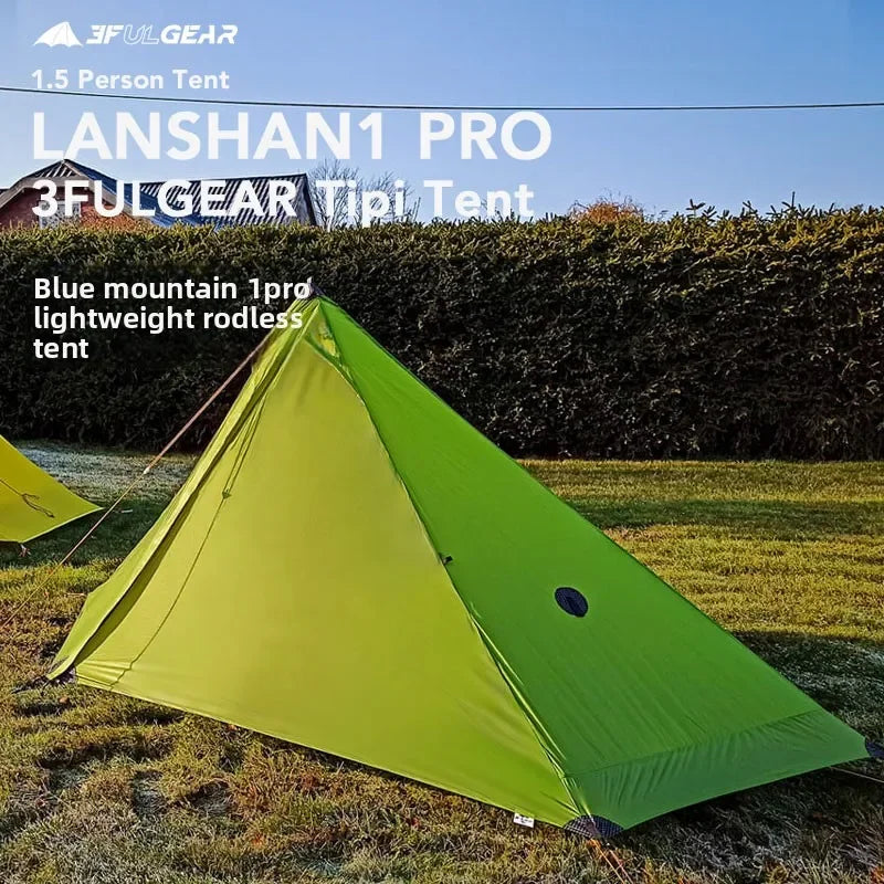 3F UL GEAR LanShan 1 pro Just 690 Grams 1 Person Outdoor Ultralight Camping Tent 3/4 Season 230*80*125CM Two Side Camping Tent