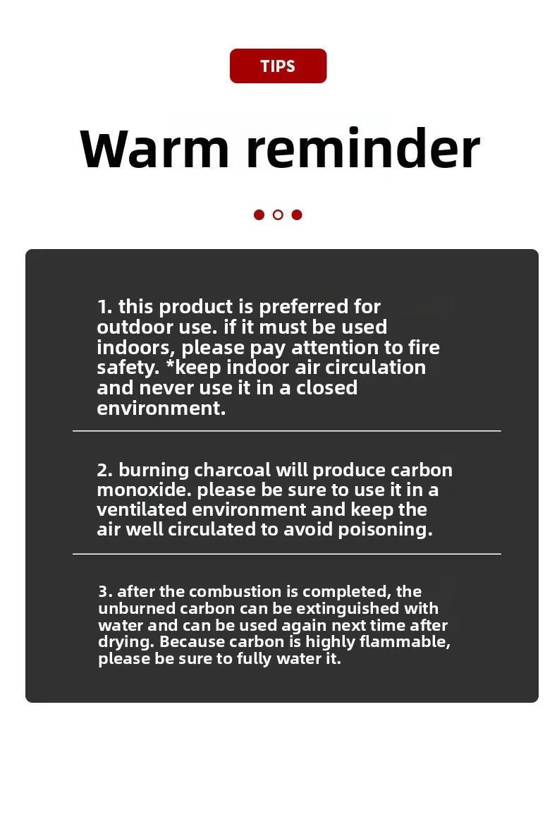 BBQ Grill Table Outdoor Garden Furniture Charcoal Heating Grill Patio Furniture Brazier