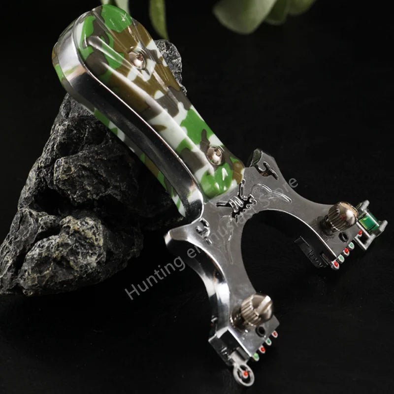 Outdoor hunting laser shooting slingshot high-precision alloy slingshot hunting high-power catapult
