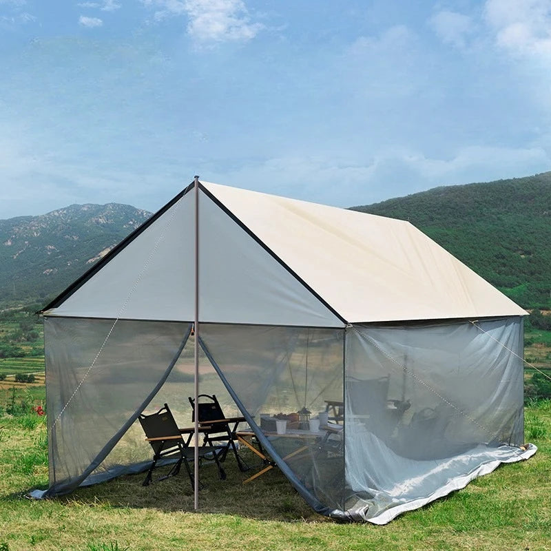 Outdoor Camping Sunade Tent Me Mosquito Net Leisure Fiing Large Space Sun Protection UPF50+ Canopy Tent Waterproof Oxford Awing