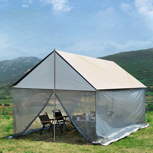 Outdoor Camping Sunade Tent Me Mosquito Net Leisure Fiing Large Space Sun Protection UPF50+ Canopy Tent Waterproof Oxford Awing