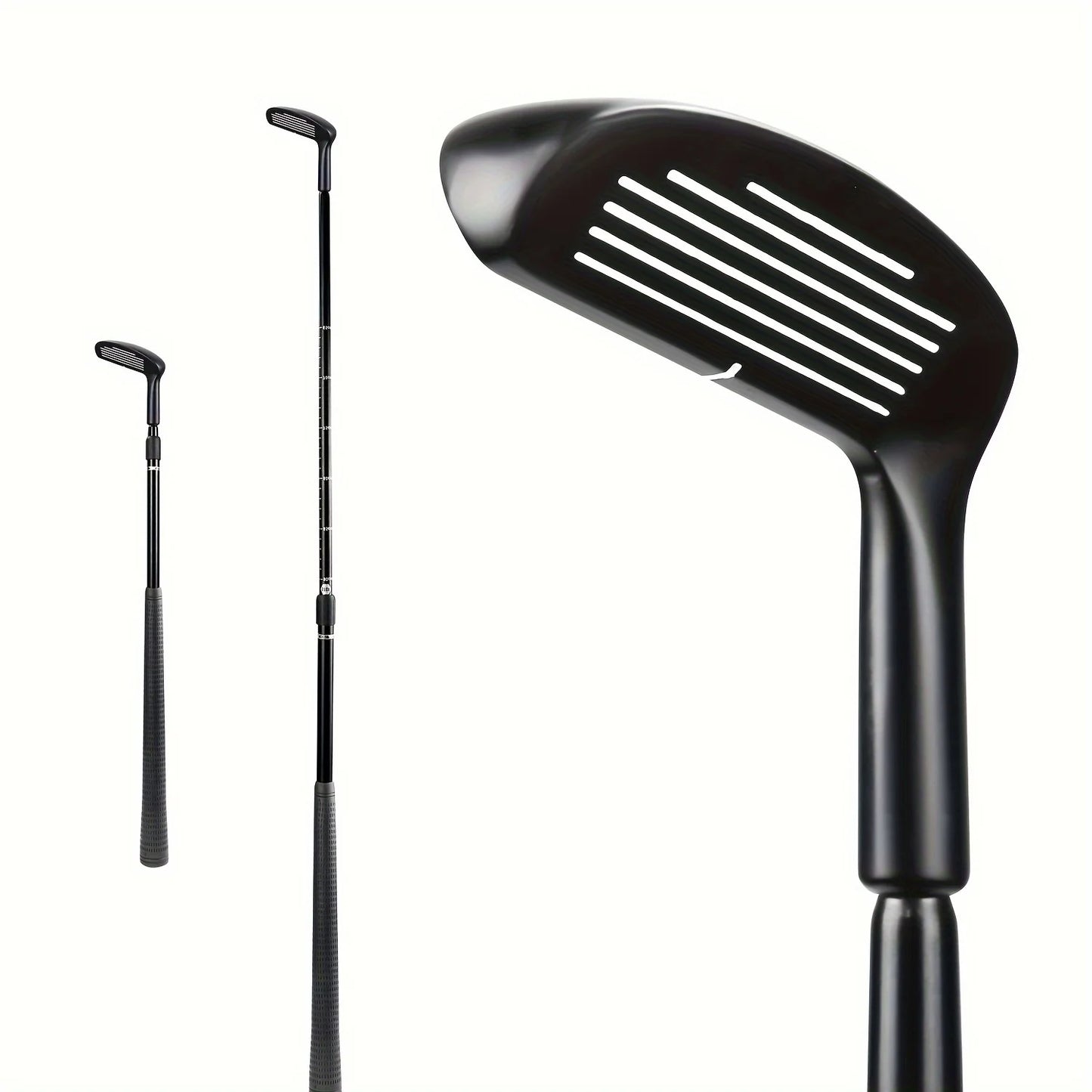CRESTGOLF Adjustable Telescopic Golf Club Double Sides Chipper Golf Putter Right Handed or Left Handed Black Accessories