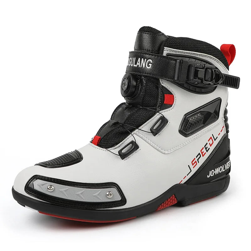 Motorcycle Boots Man Leather Motos Riders Protective Motocross Boots Waterproof Non-slip Motocross Mountain Racing Shoes