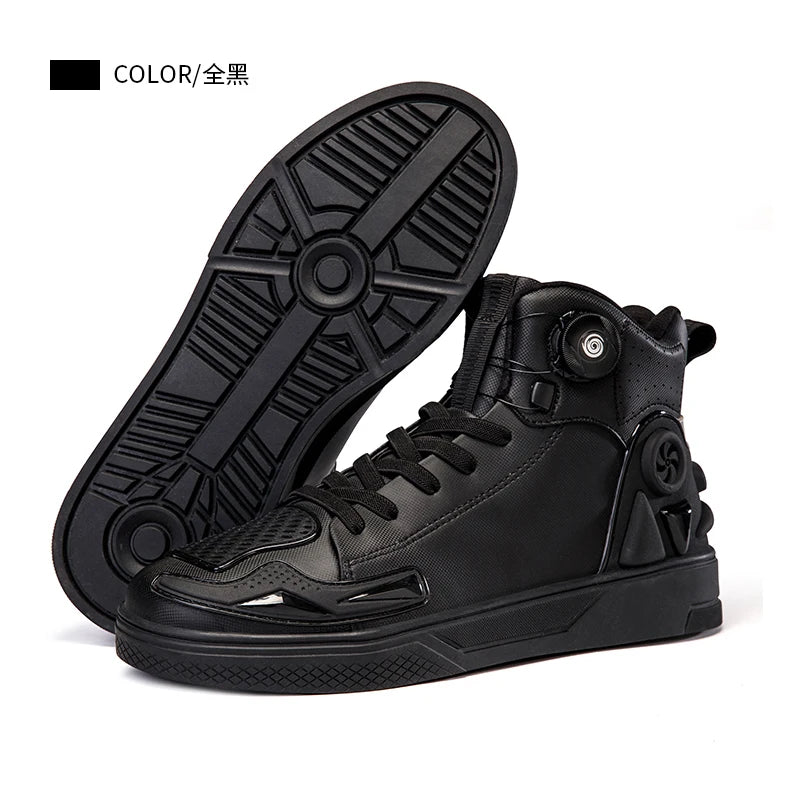 New Men's Motorcycle Shoes Outdoor Breathable Waterproof Men Motorcycle Boots Motos and Bike Riding Ankle Boot Motocross Shoes