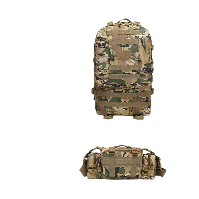 Tactical large capacity backpack camping Oxford cloth outdoor military camouflage mountaineering combination backpack