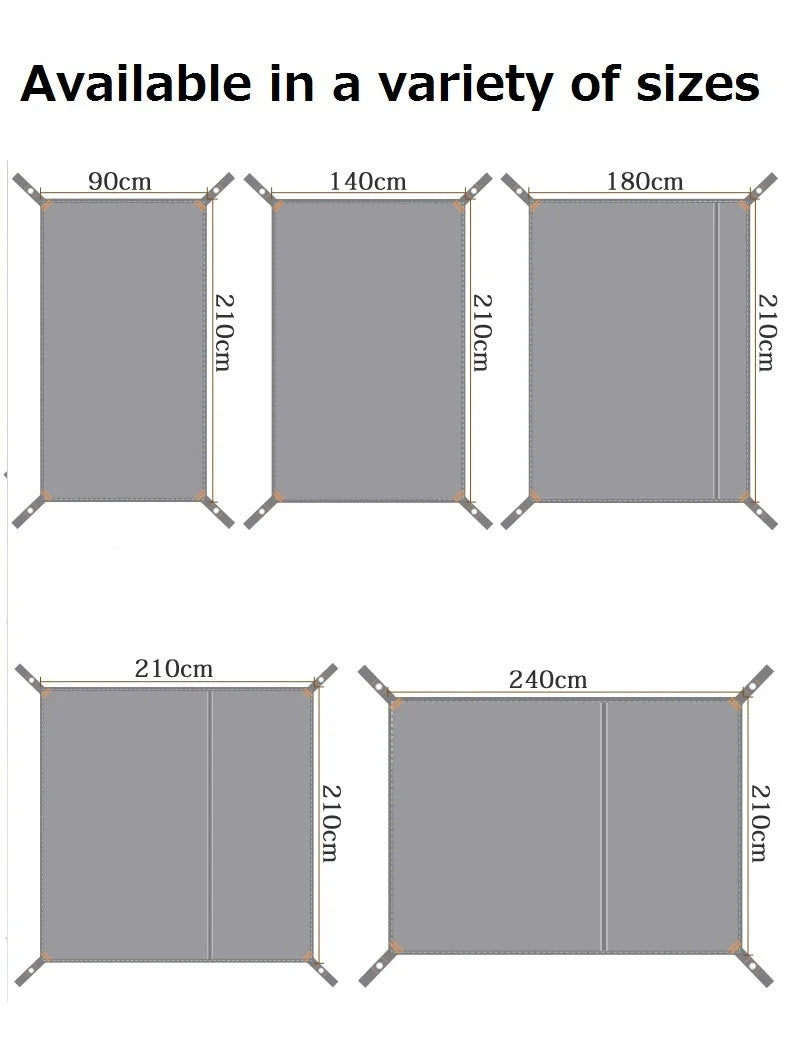 Waterproof Camping Tarp Multifunctional Tent Ground Sheet Ultralight Durable Beach Picnic Mat Multifunctional Canopy Shade Sail