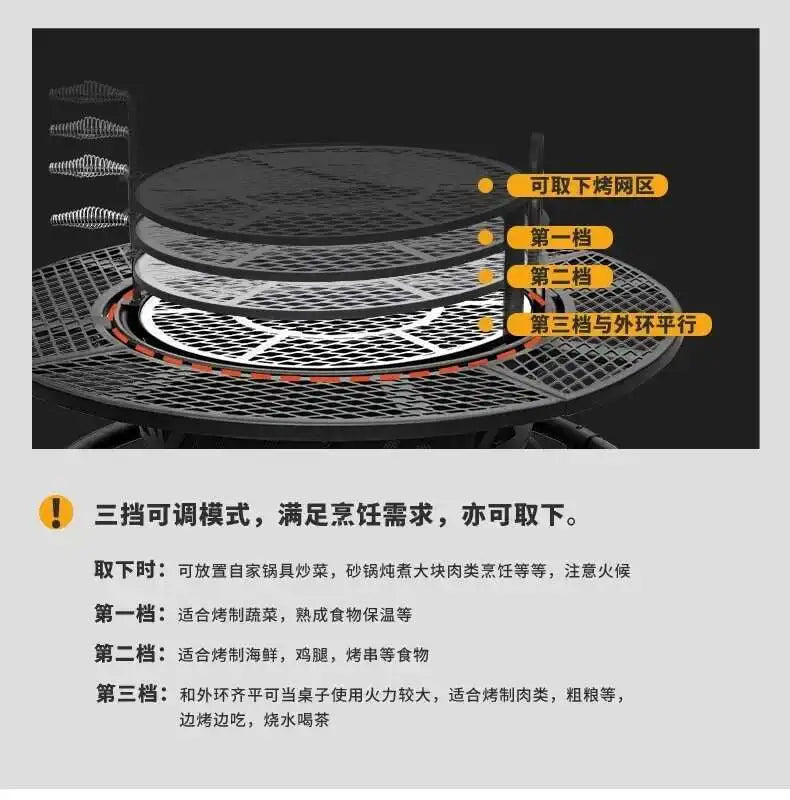 CX010AJ Modern High Quality Barbecue grill, household wood heater, patio, villa campfire, fireplace table, charcoal brazier