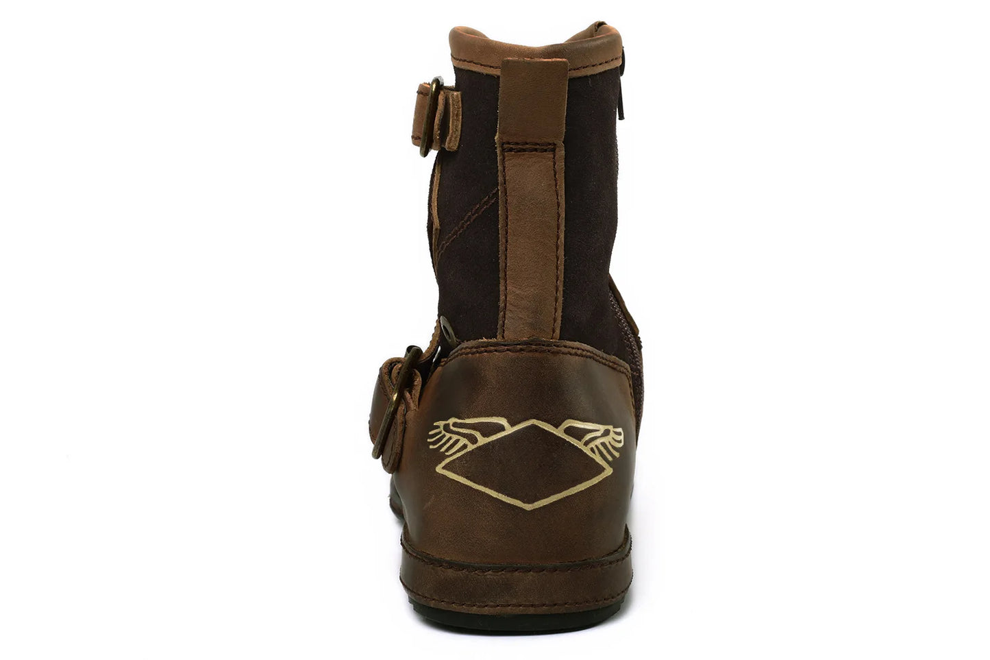 2025 New In Men Boots Luxury Handmade Men Ankle Boots Metal Buckle Zipper Motorcycle Boots Outdoor Plus Size 39-48 Punk Bottines