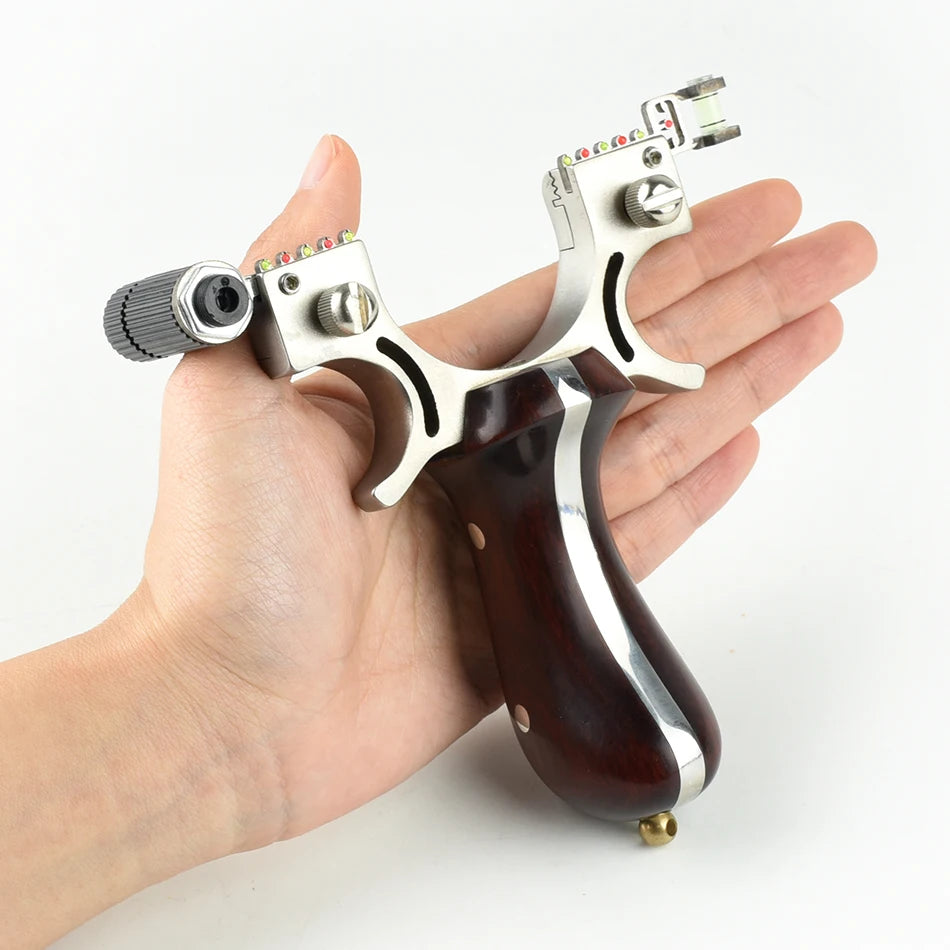 304 Stainless Steel Slingsshots High-precision Laser Aiming Slingshot Outdoor Hunting Catapult Practice Shooting Accessories