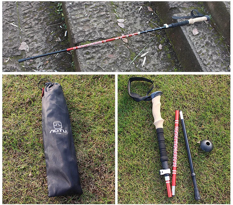 Trekking Poles for Hiking Walking Sticks for Seniors Collapsible and Lightweight, 2pc Set - Hiking Poles for Backpacking Camping