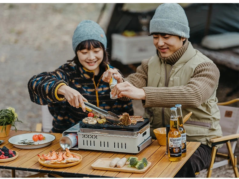 Naturehike Camping GAS Stove 2200W Multi-function Ultralight Portable Outdoor Picnic Stove With Grill Frying Pan Storage Bag