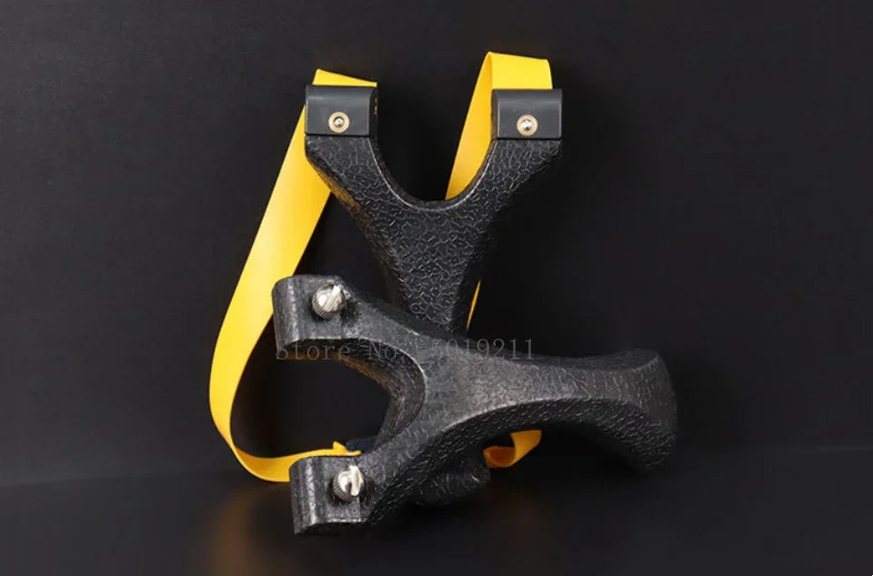 Outdoor Hunting Shooting Catapult Entertainment Accessories Toys Hunting Resin Slingshot Catapult with Flat Rubber Band for Hunt