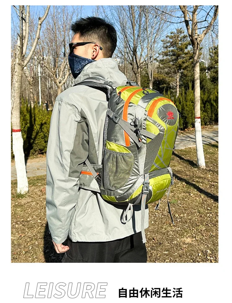 Mountaineering backpack 40 liters men's and women's outdoor sports bag waterproof camping hiking rain