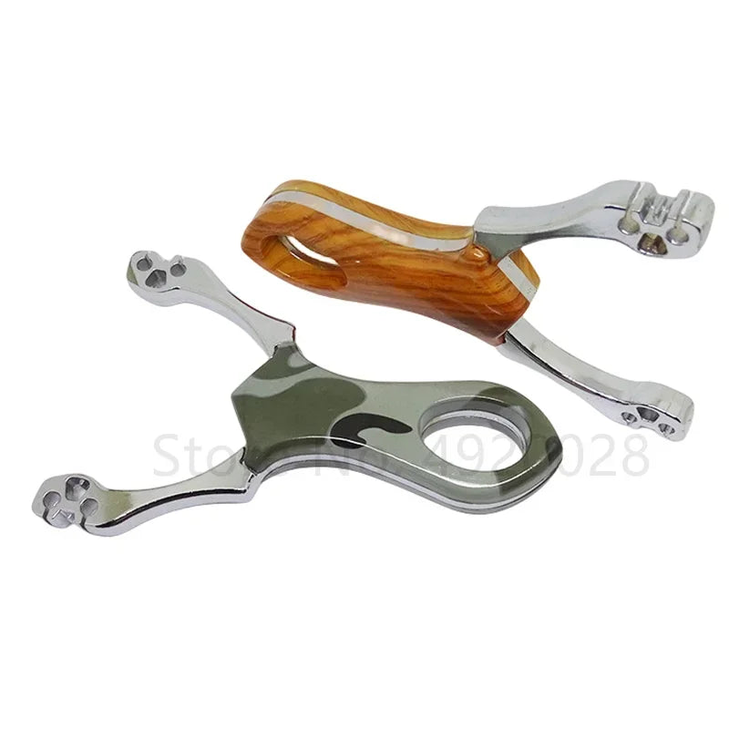 High quality Hunting Alloy Slingshot with Rubber Band High Precision Outdoor Hunting Shooting Catapult