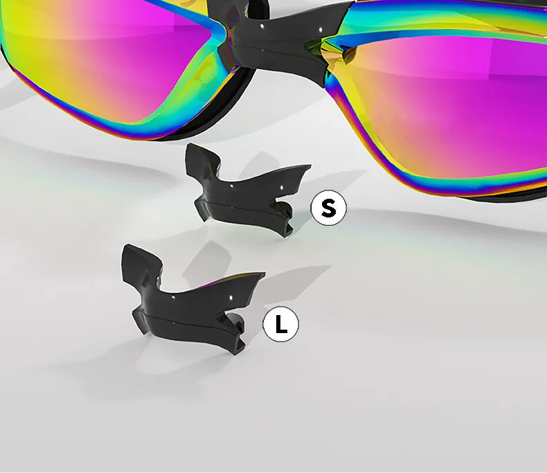 Professional Swimming Goggles with Earplugs Adult Anti-fog UV Protection Lens Men Women Waterproof Adjustable Silicone Glasses