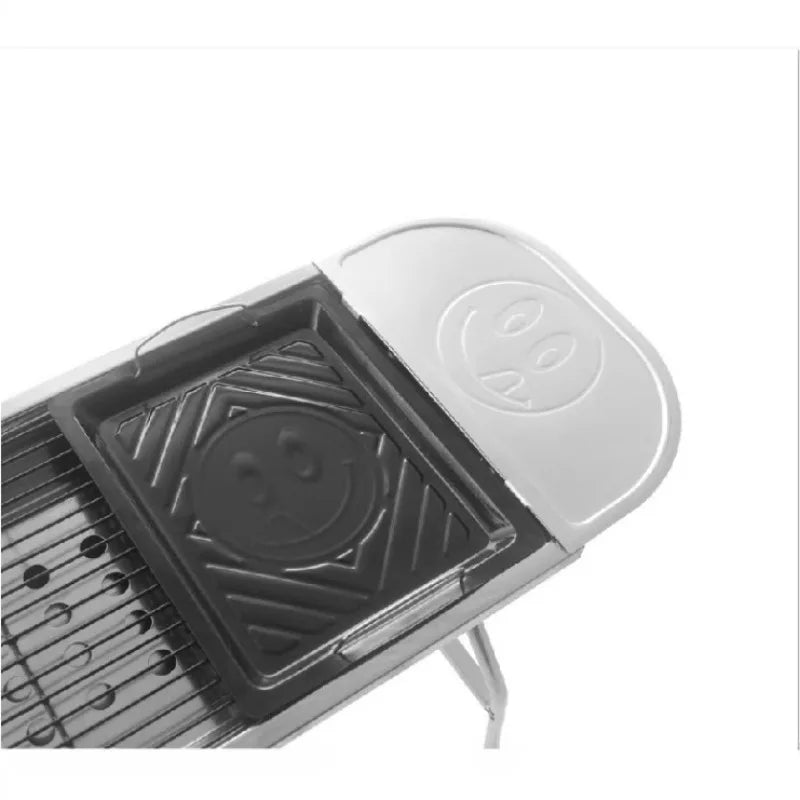 Thickened Large Stainless Steel Grill, Outdoor Folding Grill BBQ Portable Grill