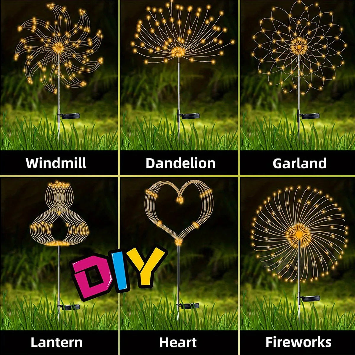 Super Solar LED Light Outdoor Waterproof Solar Light 8 Lighting Modes DIY Fairy Light Holiday Decorative garden Lights Lamp