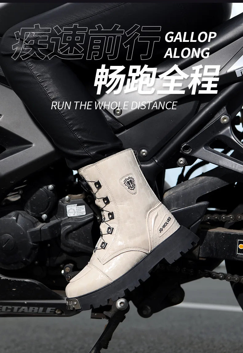Motorcycle Wear-resistant Drop-proof Boots Women Motorbike Riding Shoes Breathable Biker Boots Motorboats Motorcycle Shoes Bota