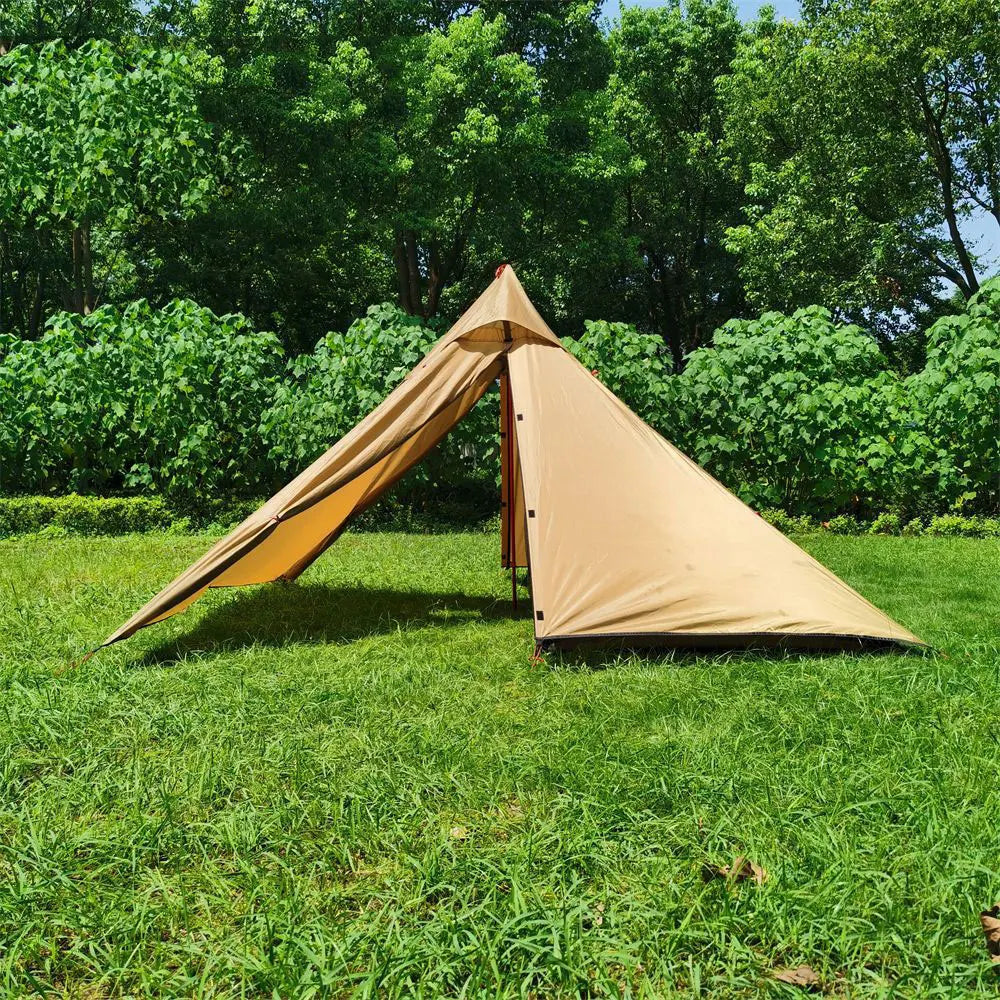 Outdoor 2 People Ultralight Mountain Gear with 2 Door Spire Tent Waterproof Camping tourist with Chimney Hole Hot Tent Camp