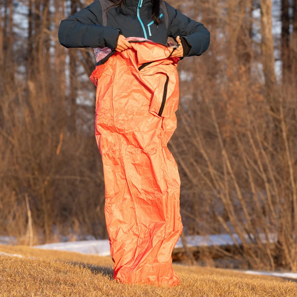 Hiking And Camping 208*81cm Bivvy Bag Essential Camping Gear Aluminized PE Material Heat Retention Multi-purpose Tool