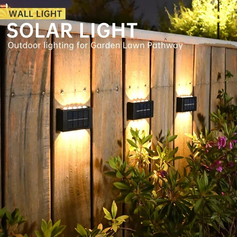 LED Solar Lights Outdoor Solar Wall Lamp Up And Down Light Illuminate for Garden Yard Street Decoration Solar Powered Light