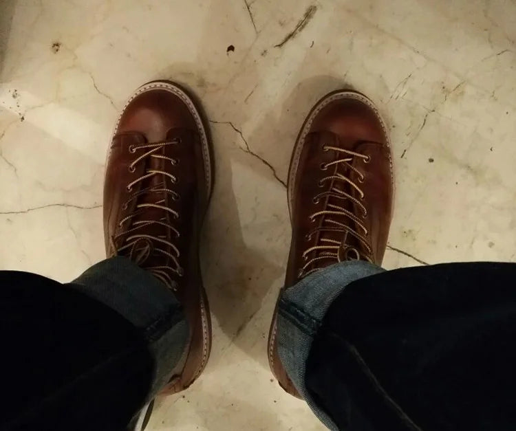 Mens British Wind Retro Boots Motorcycle Short Boots Men's Leather Boot Casual Work Shoes Men Women's Tide Chelsea Boots