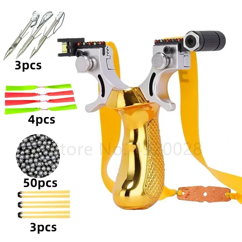 Hunting Slingshot High-power Laser Aiming Slingshot Outdoor Sports Shooting Game Practice Using High Precision Catapult