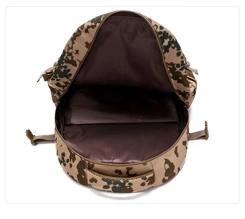 60L Outdoor Hiking Sports Backpack Large Capacity Camping Travel Climbing Bag Camo Military Tactical Rucksack Student Work Pack