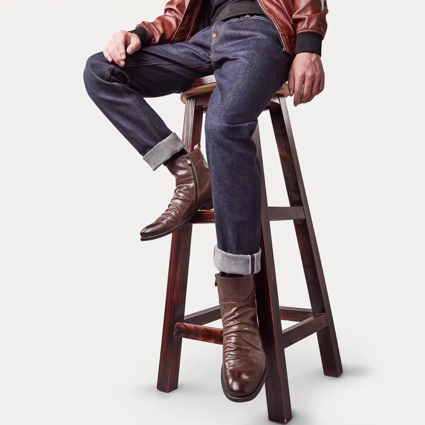 Men's Chelsea Boots High Quality Side Zipper Handmade Boots Men's Leather Boots Fashion New Casual Leisure Leather Shoes for Men