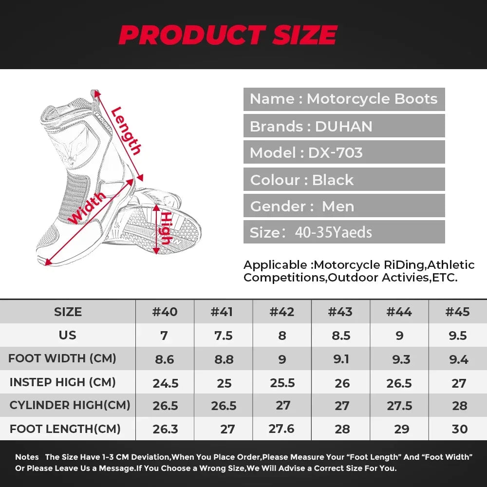 Motorcycle Short Boots Couple Shoes Leather Men Women Riding Racing Protective Breathable Anti-slip Soft Sole Motocross Off-road
