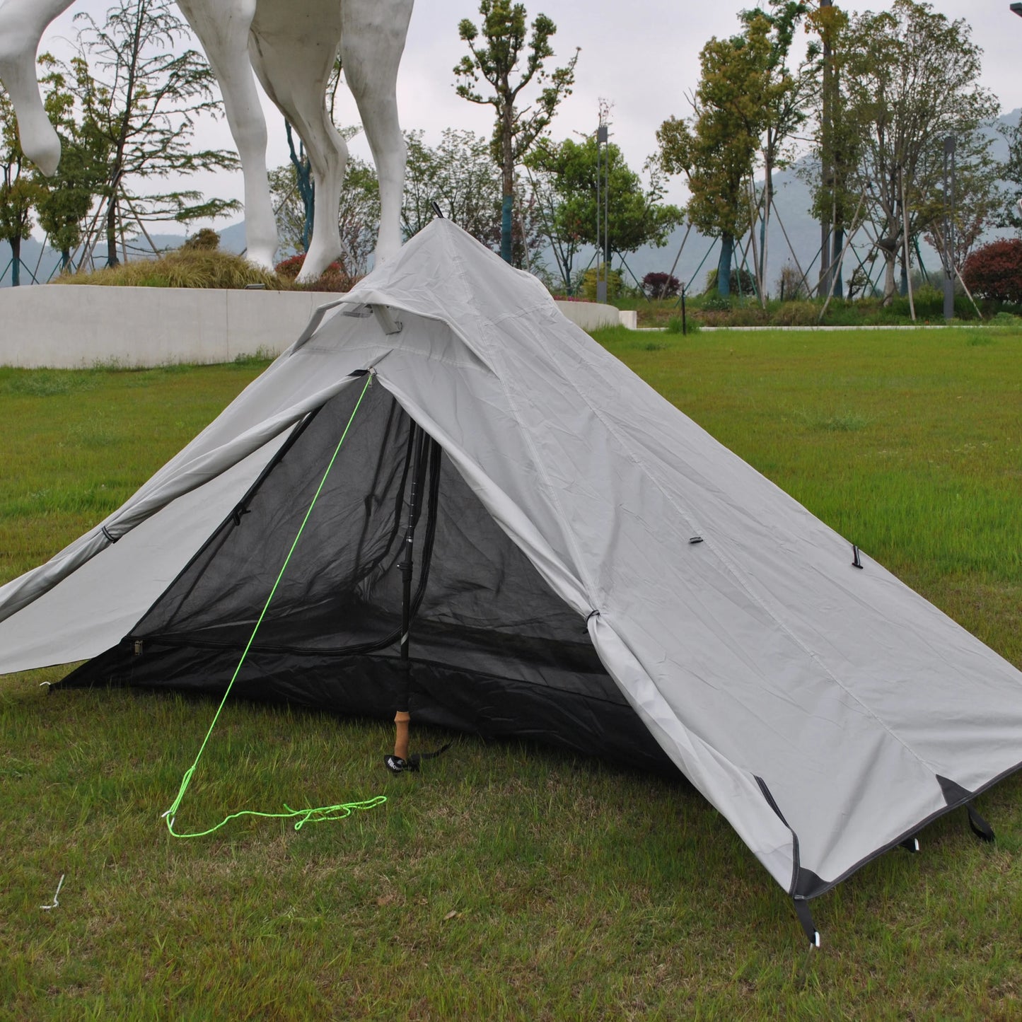 Waterproof CZX-250 Ultralight Pyramid Tent 1 Person Backpacking Teepee Waterproof Camping tent(exclude alpenstock),BC tent