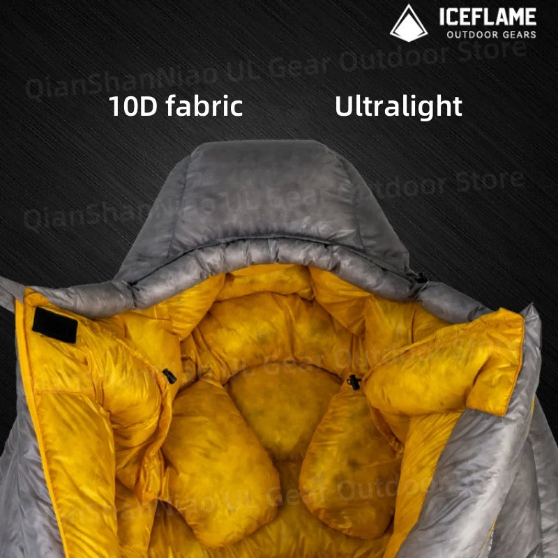 Ice Flame NXT 800FP Sleeping Bag Outdoor Camping Mummy Down Sleeping Bag Ultralight Trekking Mountaineering 10D Sleeping Bag