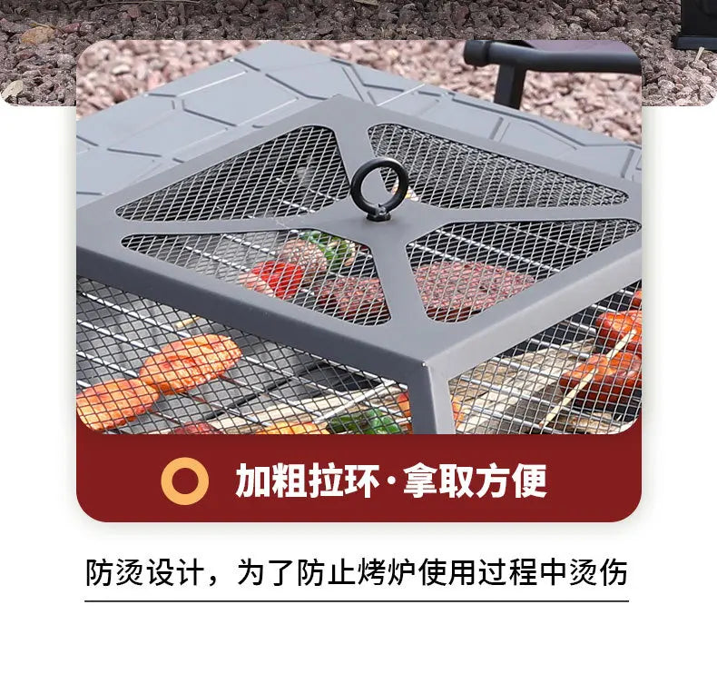 BBQ Grill Table Outdoor Garden Furniture Charcoal Heating Grill Patio Furniture Brazier