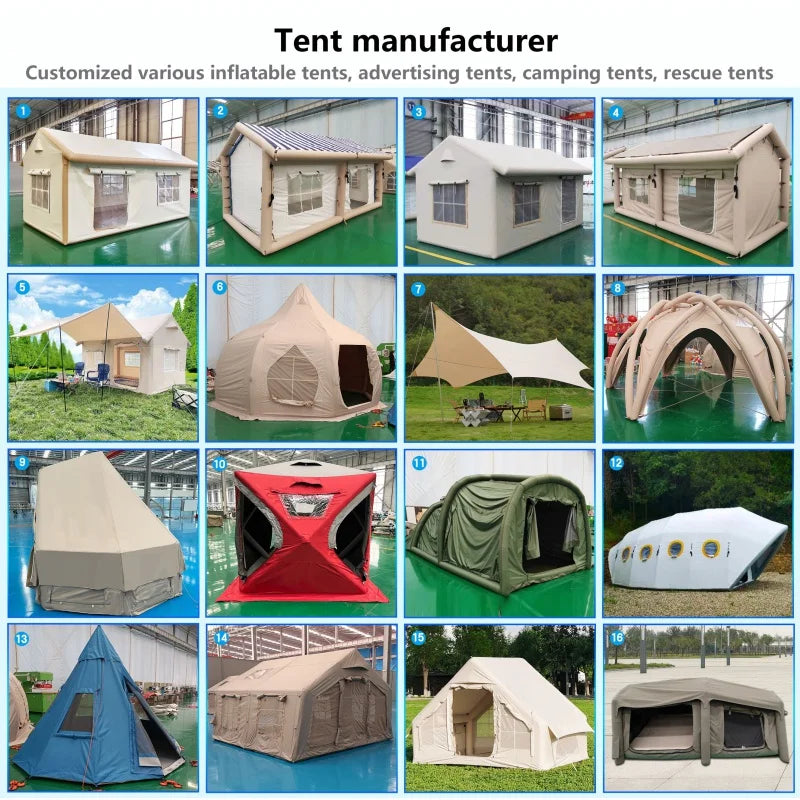 Waterproof Inflatable House for Multi Persons, Air Big Camping Tent, Custom Outdoor House, 2024
