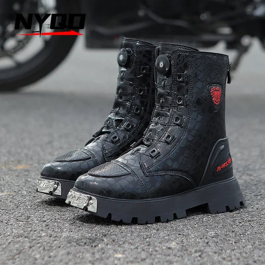 Autumn Commuting Riding Boots Motorcycle Off-road Four-season Luminous Breathable Sneakers Motorcycle Equipment for Women