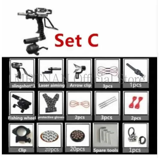 Green/Red Laser Slingshot Black Red Hunting Bow Slingshot Fishing Outdoor Powerful Slingshot Catapult Slingshot Shooting Caza