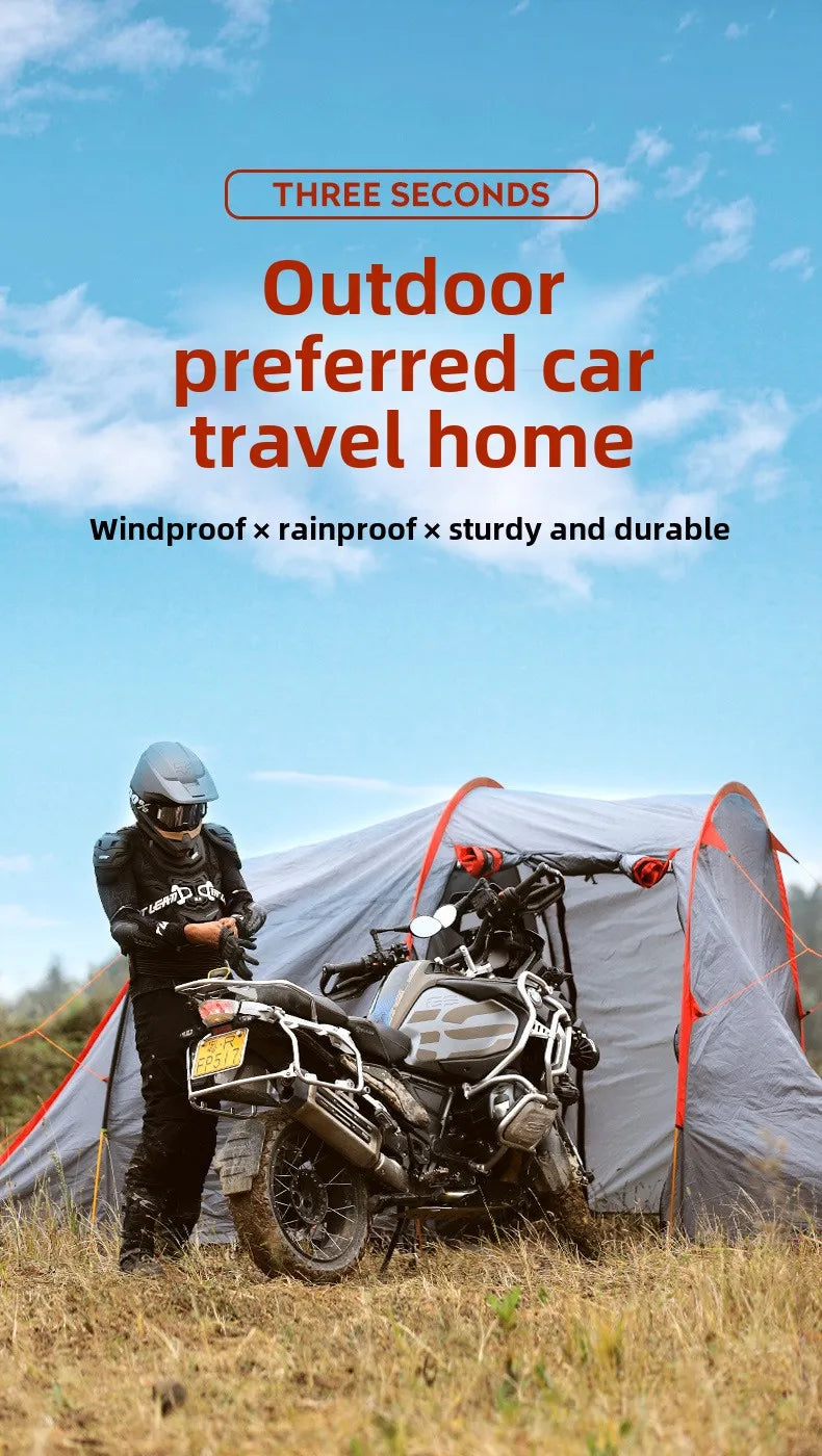 YOUSKY Motorcycle Touring Tent Waterproof Windproof 1-2 Person Camping Tent for Outdoor Riding and Road Trip