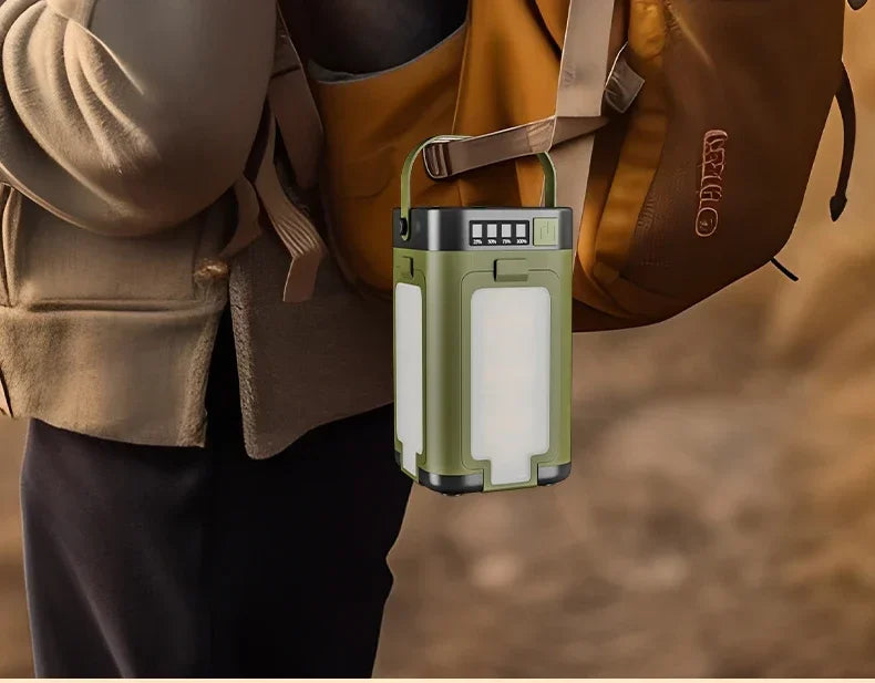 2000mAh Solar Camping Light Foldable Portable Tent Light with Intelligent Display Outdoor Hanging Light