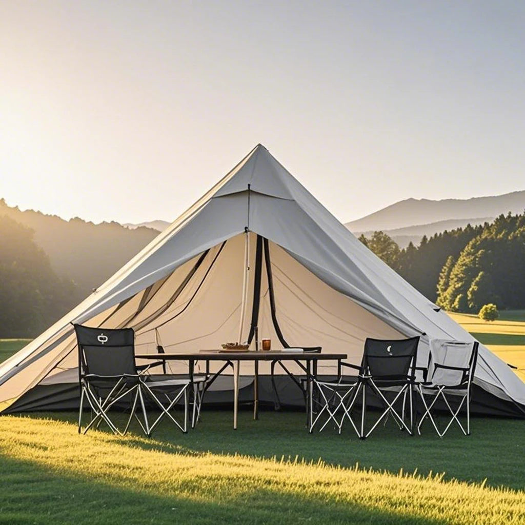 1-Person Ultralight Trekking Pole Tent - Pyramid Design, Waterproof PU4000, 2-Layer Mesh for Backpacking/Hiking, Without Pole