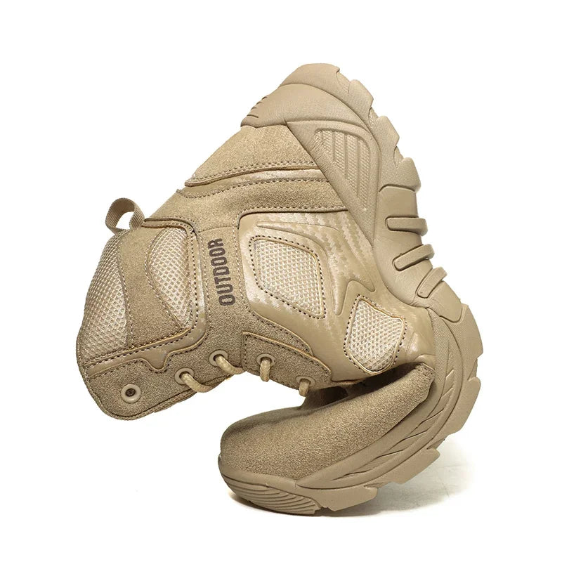 2024 New Tactical Mens Desert Combat Boots Work Safty Shoes Leather Boots Waterproof Ankle Boot Men's Hunting Shoes Size 47